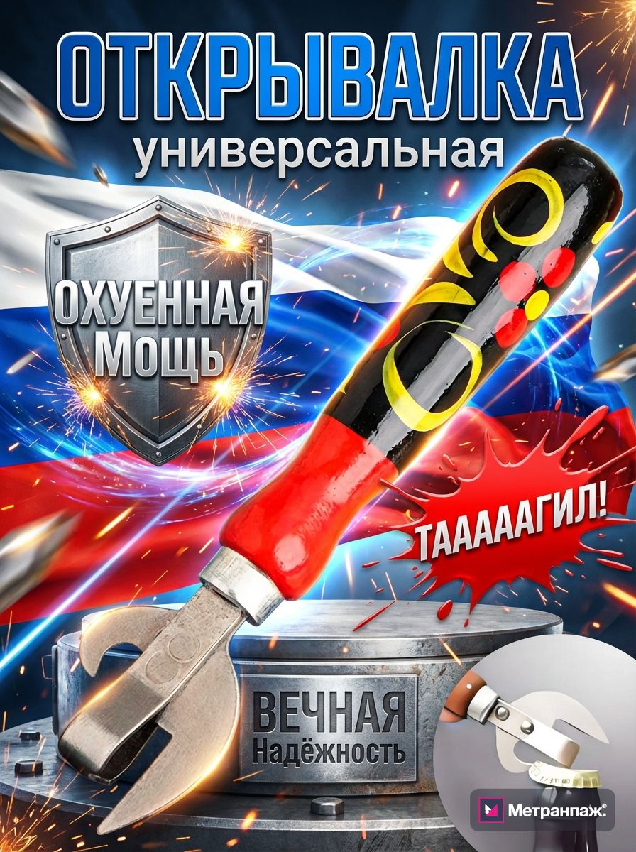 Постер универсальной открывалки с эффектным дизайном