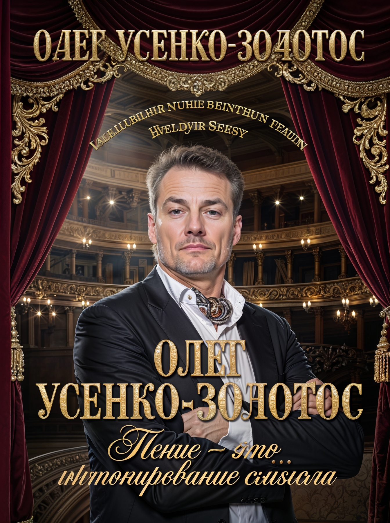 Олег Усенко-Золотоc в интерьере оперного театра