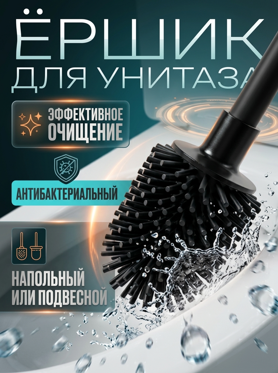 Ёршик для унитаза с оранжевыми акцентами