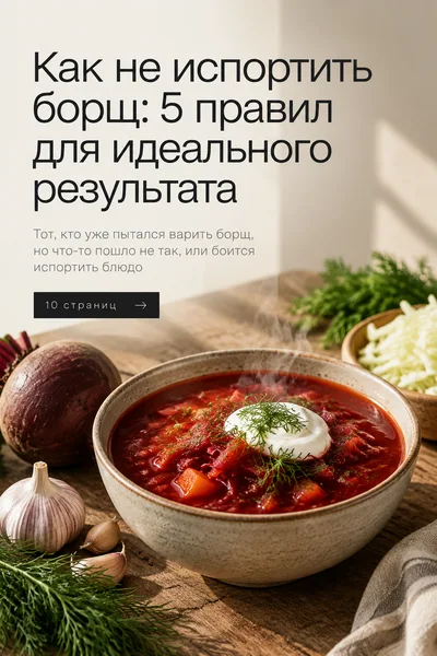 Как не испортить борщ: 5 правил для идеального результата