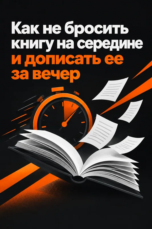 Как не бросить книгу на середине и дописать ее за вечер