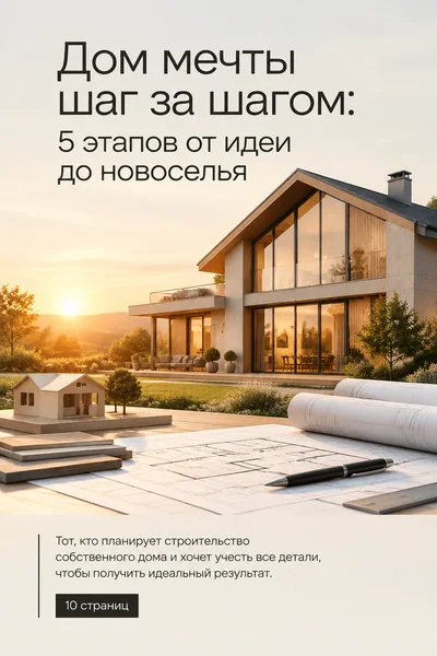 Дом мечты шаг за шагом: 5 этапов от идеи до новоселья